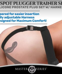 P-Spot Plugger Trainer Set Silicone 3 Piece Prostate Plug Set with Harness
