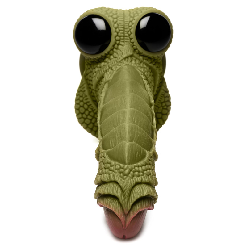 Swamp Monster Green Scaly Silicone Dildo - Image 4
