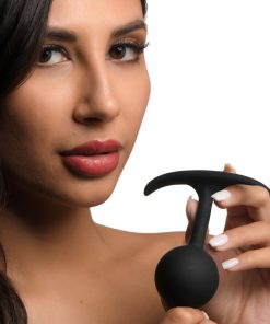 Premium Silicone Round Weighted Anal Plug - Medium