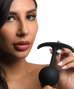 Premium Silicone Round Weighted Anal Plug - XL