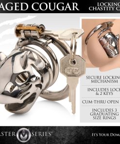 Caged Cougar Locking Chastity Cage