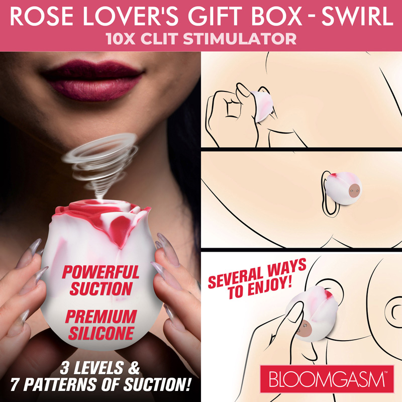 The Rose Lovers Gift Box 10x Clit Suction Rose - Swirl - Image 4