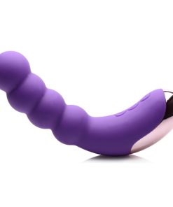 50X Silicone Beaded Vibrator - Purple