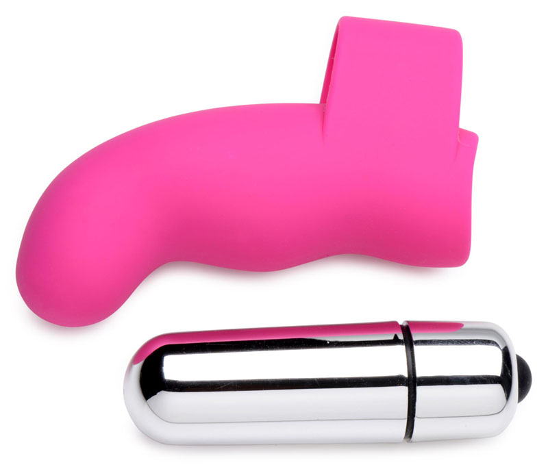 G-Thrill Silicone Finger Vibe - Magenta - Image 5