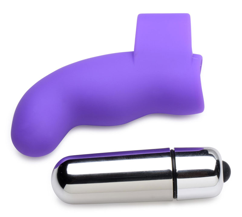 G-Thrill Silicone Finger Vibe - Purple - Image 5