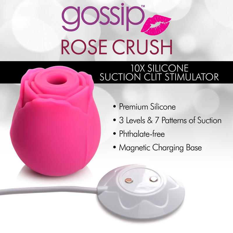 10X Rose Crush Silicone Clitoral Stimulator - Image 4