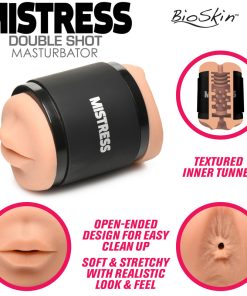 Double Shot Mouth and Ass Stroker - Medium