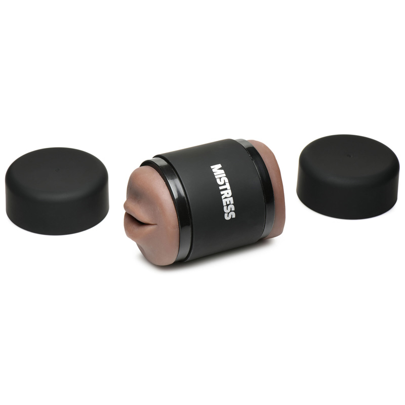 Double Shot Mouth and Pussy Stroker - Dark - Image 7