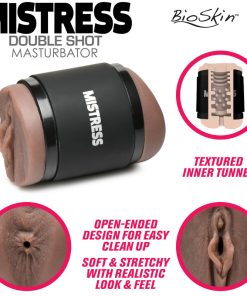 Double Shot Pussy and Ass Stroker - Dark