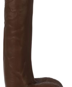 Thinz 7 Inch Slim Dildo with Balls - Dark