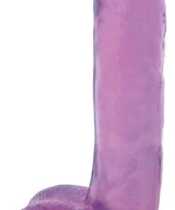 7 Inch Slim Stick with Balls Grape Ice Dildo