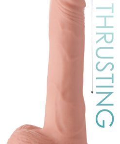 Thrusting and Vibrating 8 Inch Dildo - Light