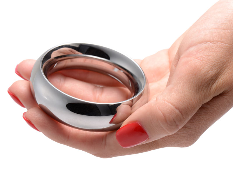 Stainless Steel Cock Ring - 2.25 Inches - Image 2