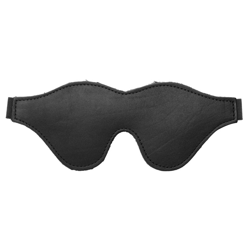 Strict Leather Black Fleece Lined Blindfold - Image 2