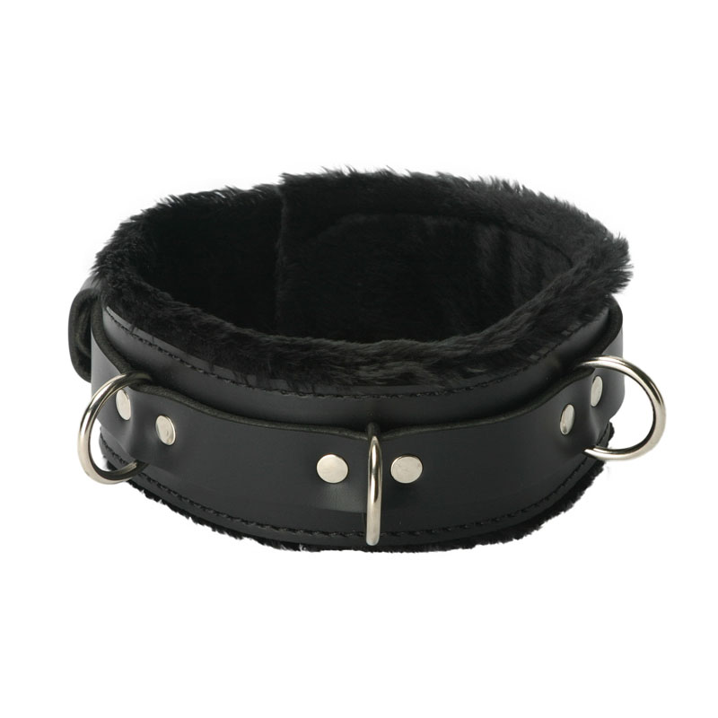 Strict Leather Premium Fur Lined Locking Collar- XL - Image 2
