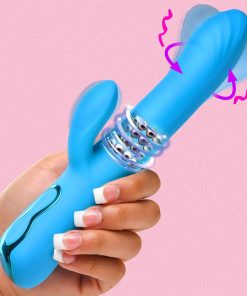 Rotating Beaded Silicone Rabbit Vibrator