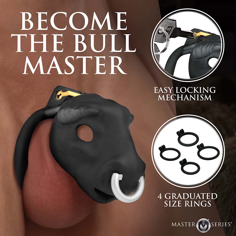 Bull Chastity Cage - Black - Image 2