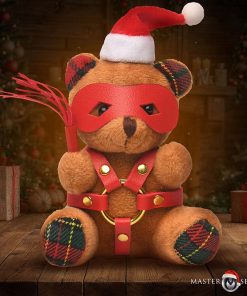 Holiday Bondage Bear Keychain - Brown