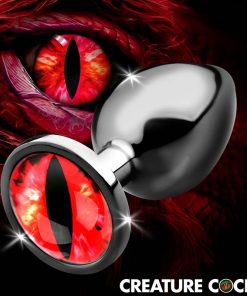 Sinister Eye Red Eye Metal Butt Plug - Large