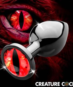 Sinister Eye Red Eye Metal Butt Plug - Medium