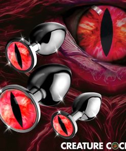 Sinister Eyes Red Eye Metal Butt Plug Set