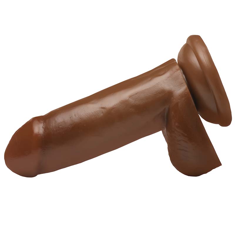6 Inch Dong with Balls - Brown - Image 3